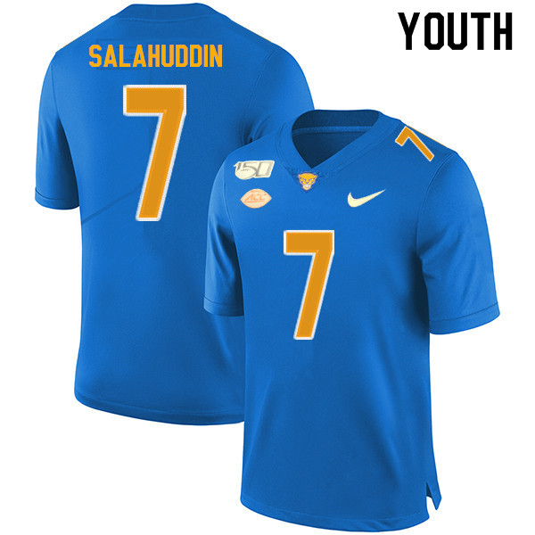 2019 Youth #7 Mychale Salahuddin Pitt Panthers College Football Jerseys Sale-Royal